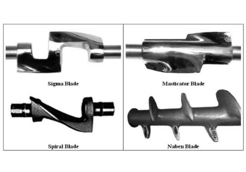 Blade options for double arm kneaders